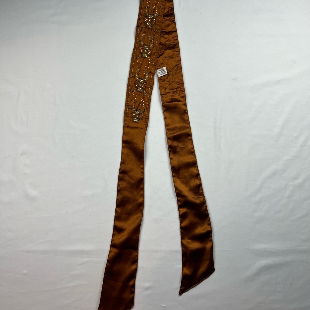 Amber Satin Embellished Women’s Scarf Belt